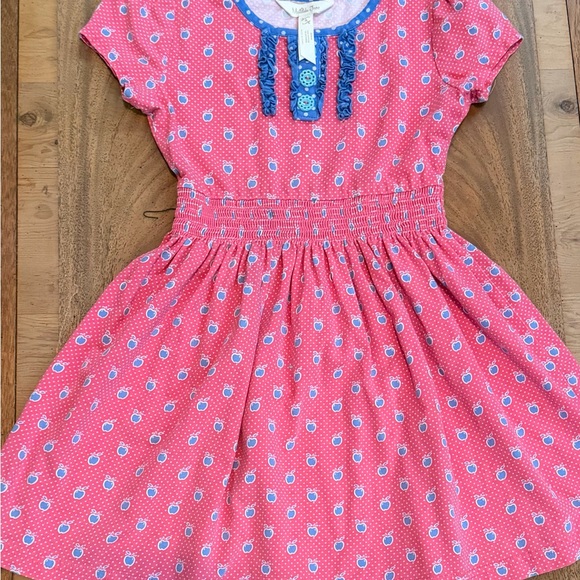 Matilda Jane Other - Matilda Jane Vault Honeycrisp Lap Dress Sz 4 Red Blue Apples